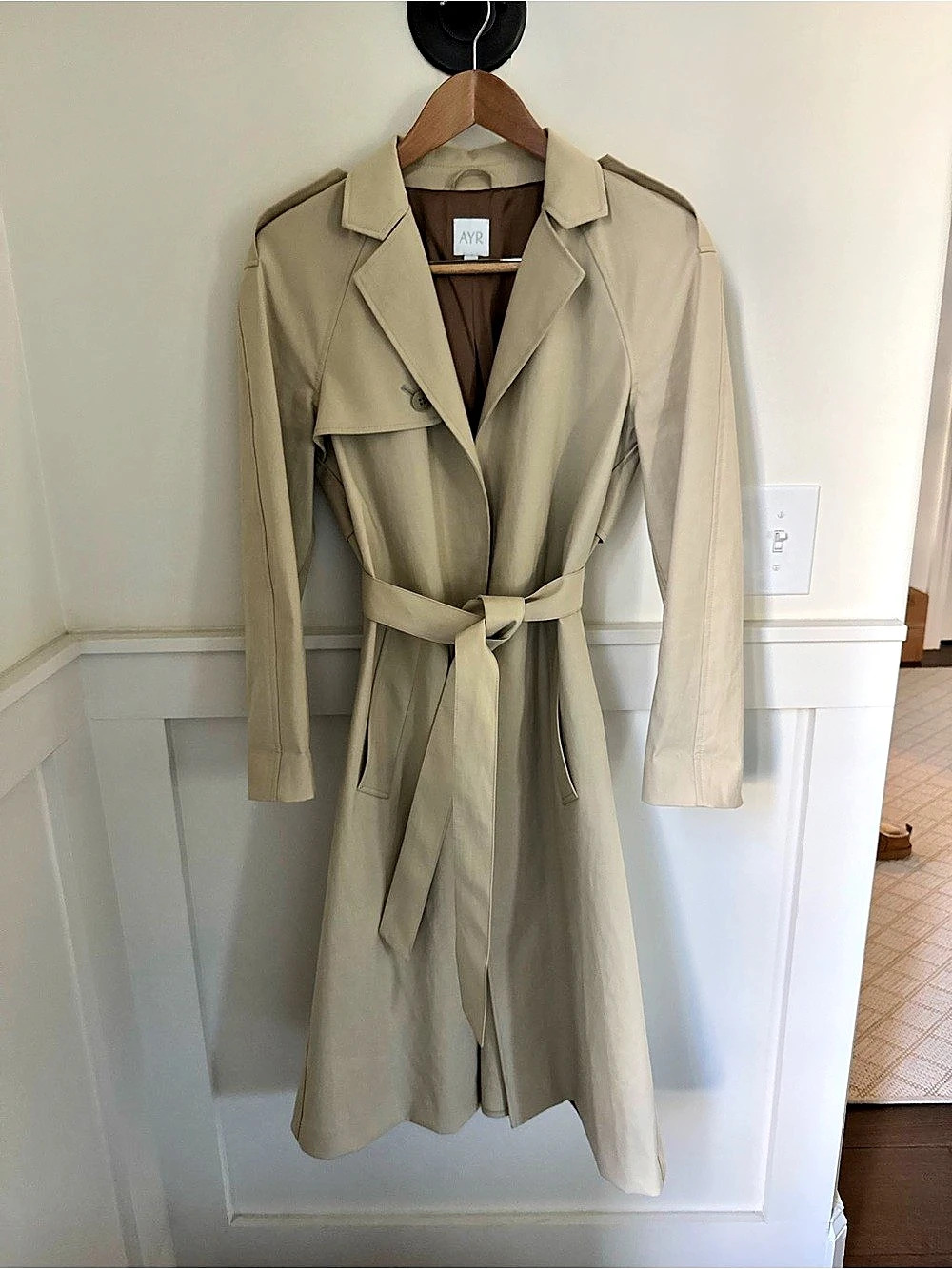 AYR Beige Belted Trench Coat
